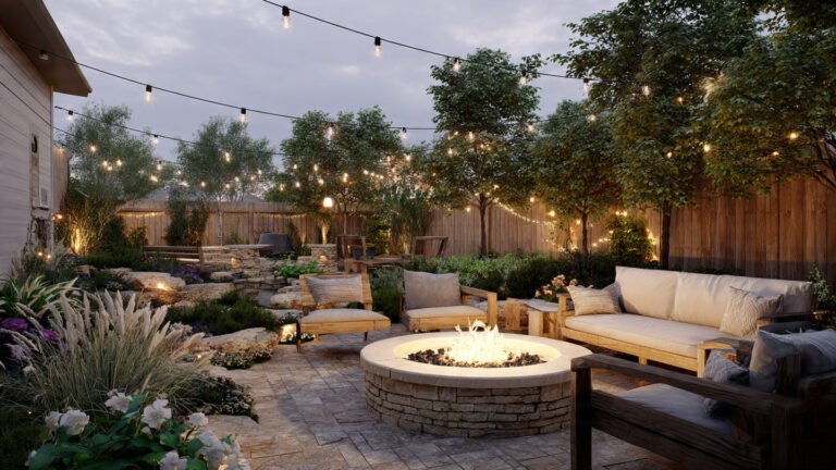 23 Cozy Backyard Patio with Fire Pit Ideas for a Warm Outdoor Space
