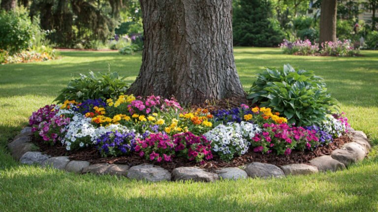 19 Beautiful flower bed around tree ideas for Your Landscape