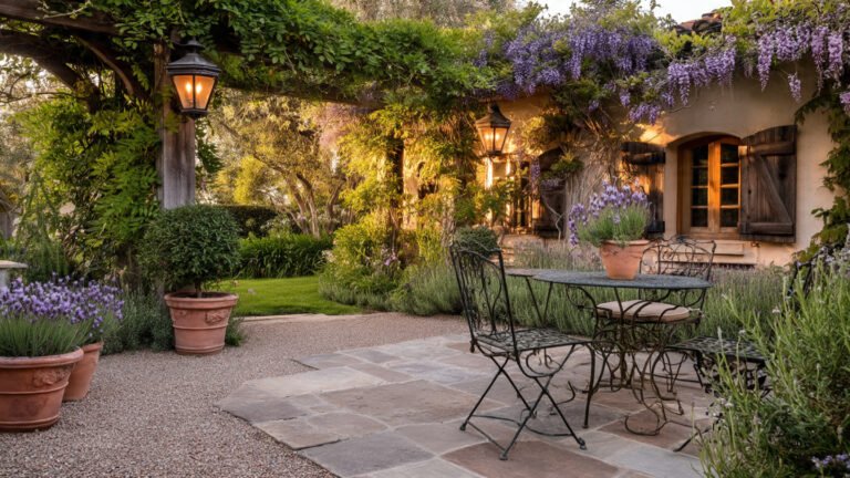 29+ Romantic French Country Garden Patio Ideas for a Charming Outdoor Escape