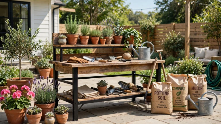 13+ Creative outdoor potting bench ideas for Every Gardener