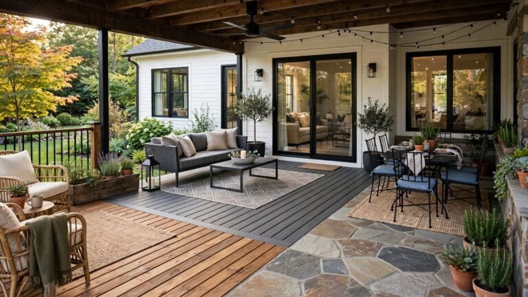 20 Back Porch Flooring Ideas That Combine Durability and Style