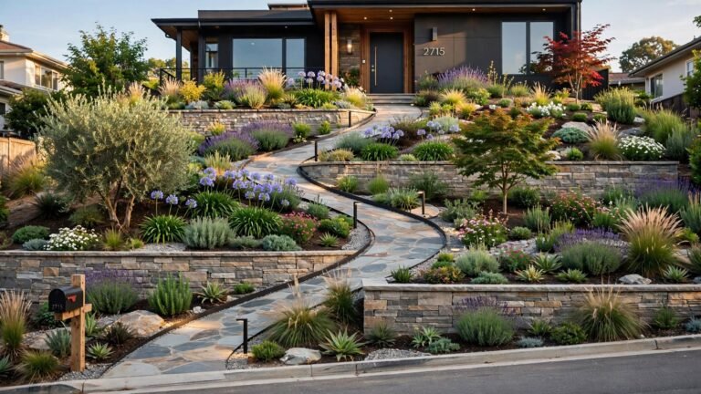 16 Sloped Front Garden Ideas That Turn Challenging Terrain Into Curb Appeal