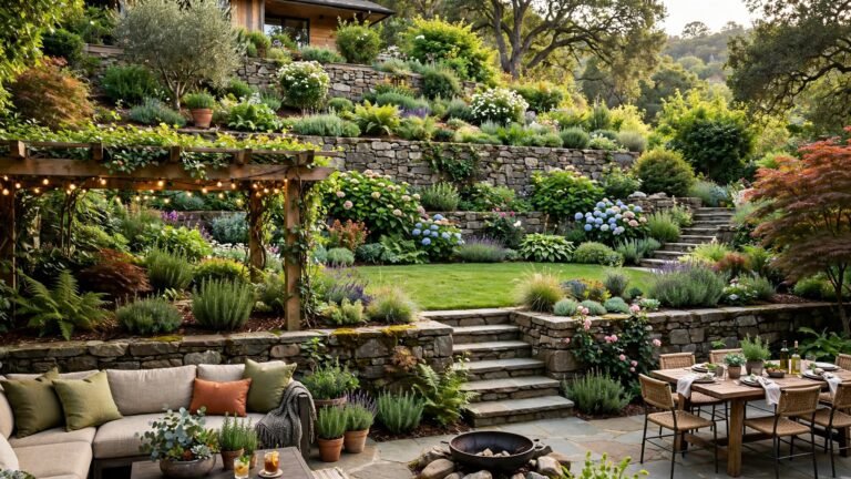 14 Sloped Backyard Garden Ideas That Turn Hills Into Beautiful Outdoor Spaces
