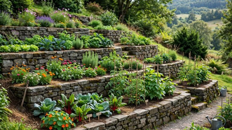 9+ Sloped Garden Beds That Solve Tricky Terrain Beautifully