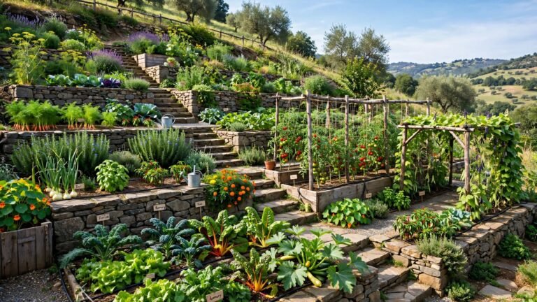 21 Sloped Vegetable Garden Ideas for Growing Food on Uneven Ground