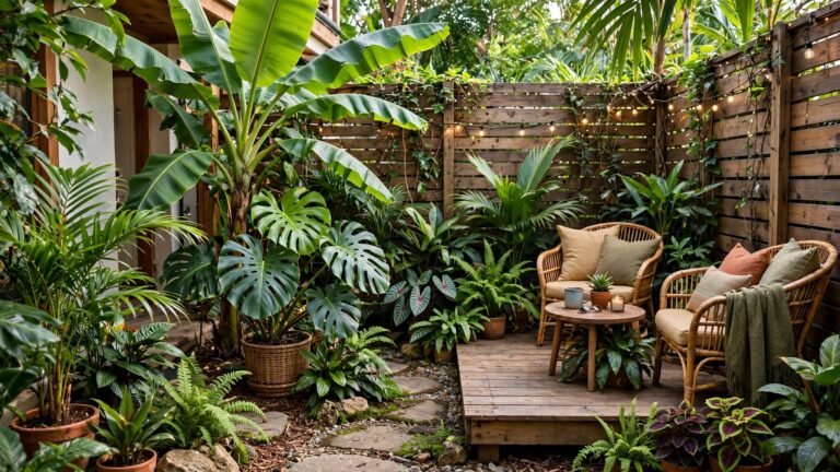 26 Small Backyard Tropical Landscaping Ideas for Lush Outdoor Retreats
