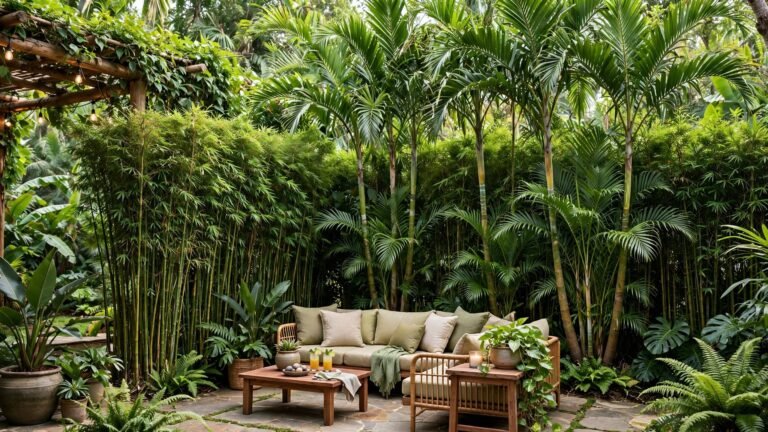 25 Tropical Privacy Landscaping Ideas to Create a Secluded Paradise